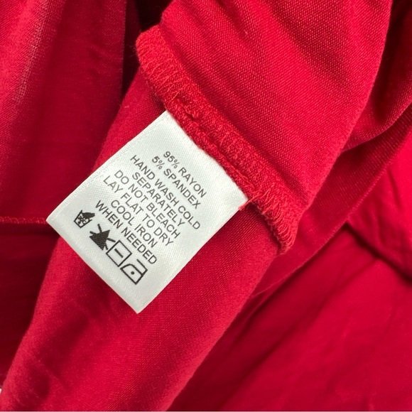 Kiyonna Top Promenade Style Size 0X Red  Layered V Neckline - Picture 8 of 9